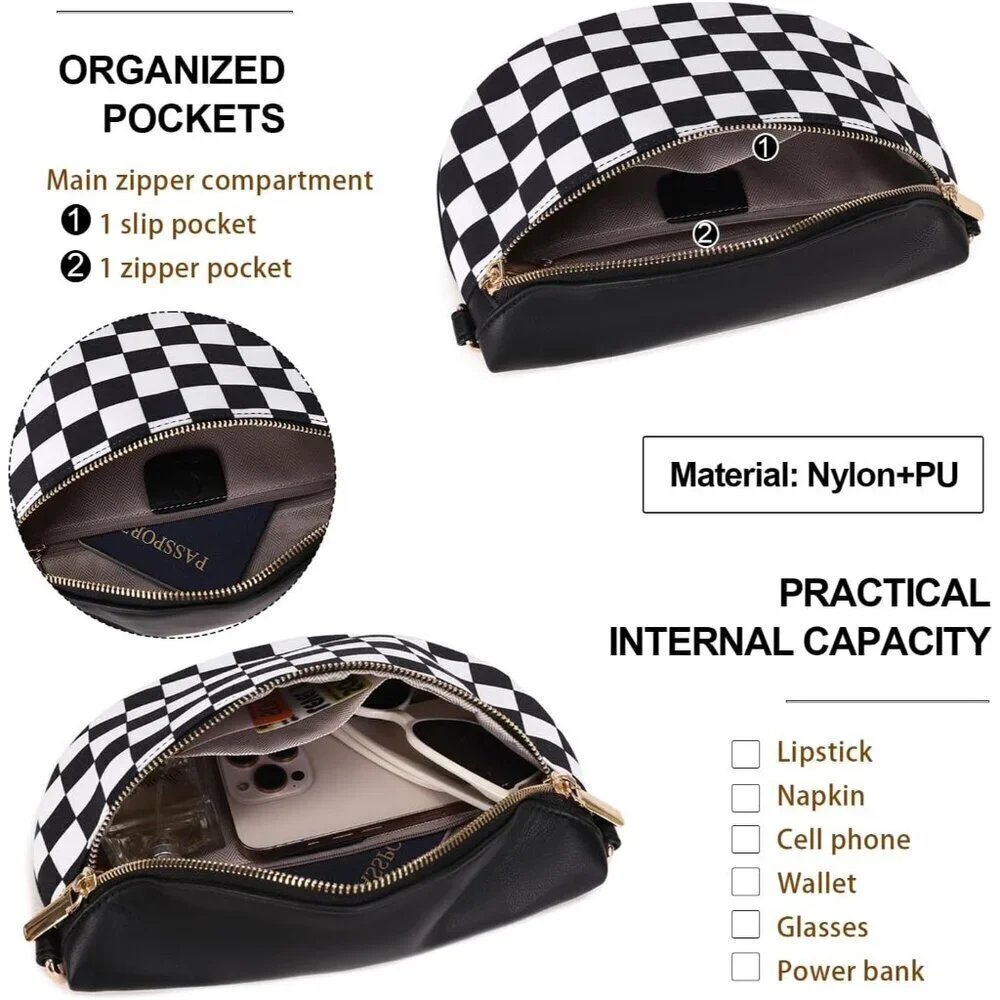 Small Leather Crossbody Bag Women Travel Purse Fanny Pack Belt Bag